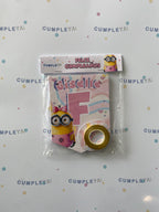BANDERIN FELIZ CUMPLEAÑOS MINIONS NIÑA