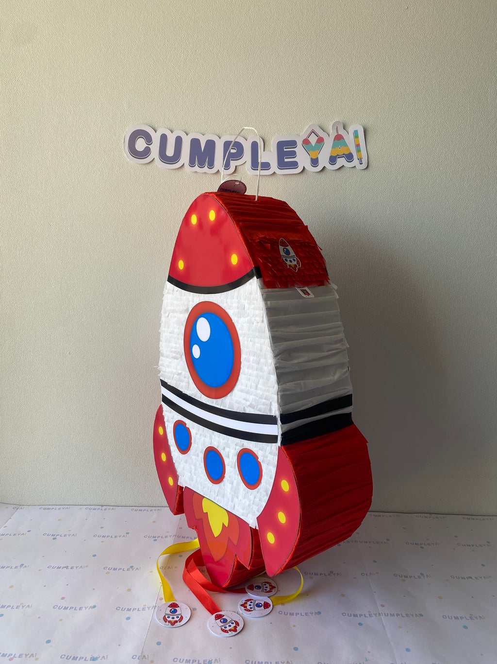 PIÑATA COHETE ESPACIAL 60CM PREMIUM