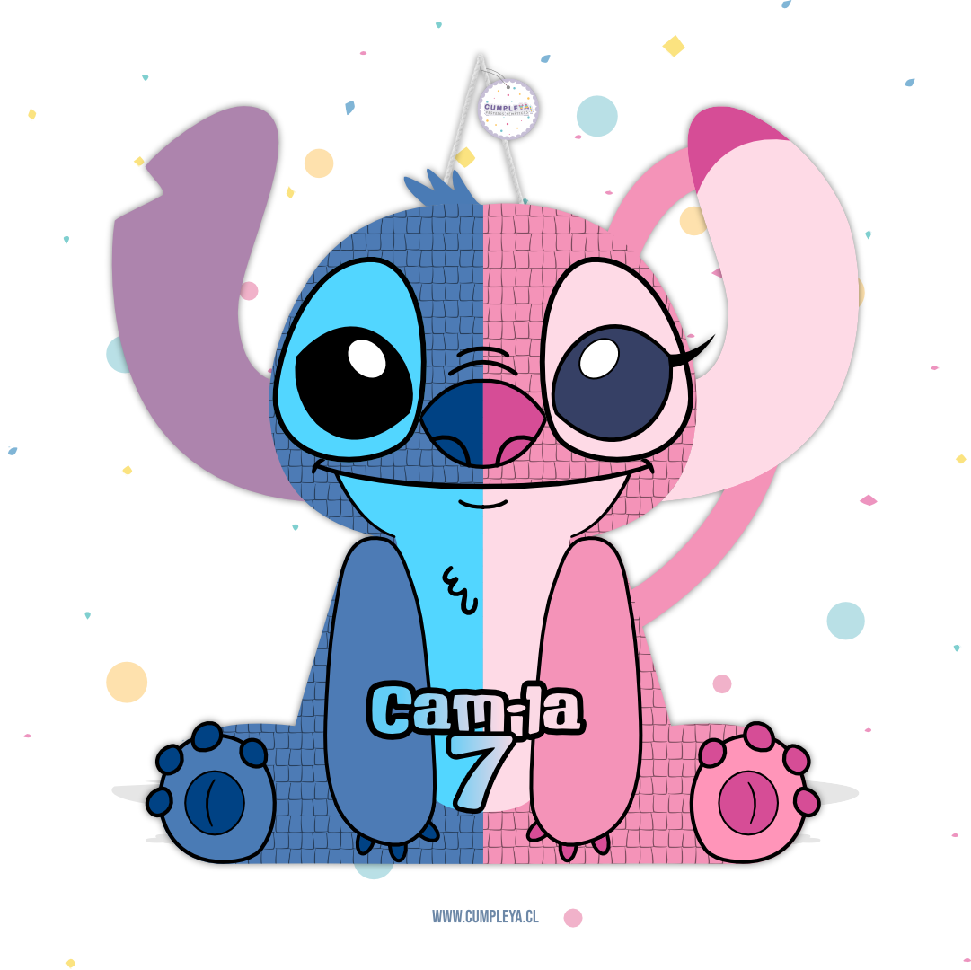 PIÑATA STITCH Y ÁNGELA 60CM PREMIUM