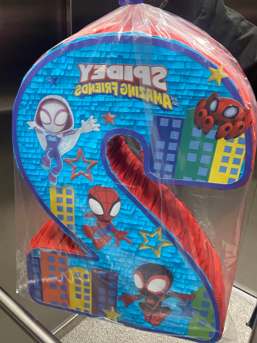 PIÑATA NÚMERO 2 SPIDEY Y SUS AMIGOS 60CM PREMIUM