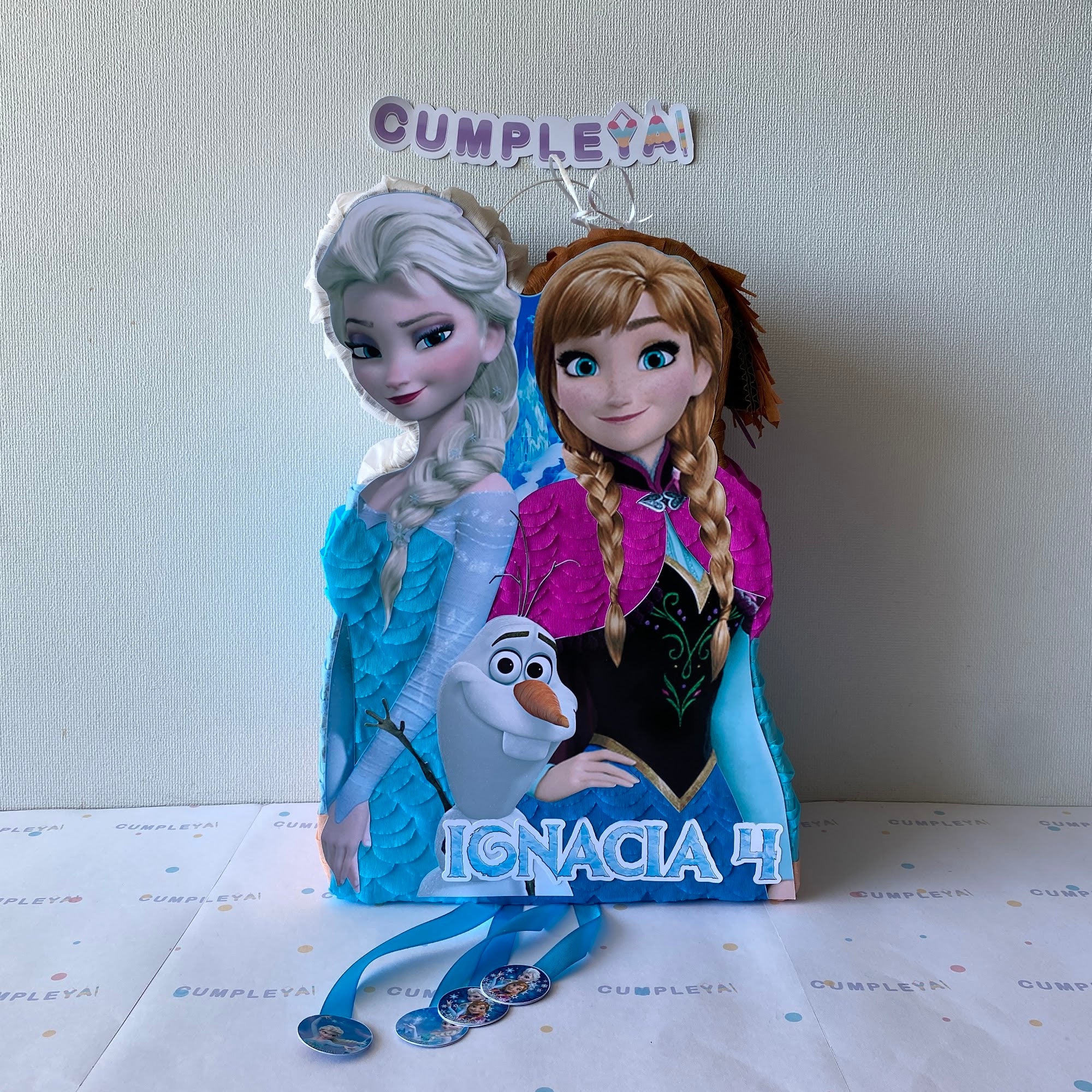 PIÑATA ELSA, ANA Y OLAF DE FROZEN 40CM PREMIUM
