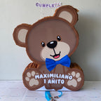 PIÑATA 60 CM XL OSO LAZO AZUL