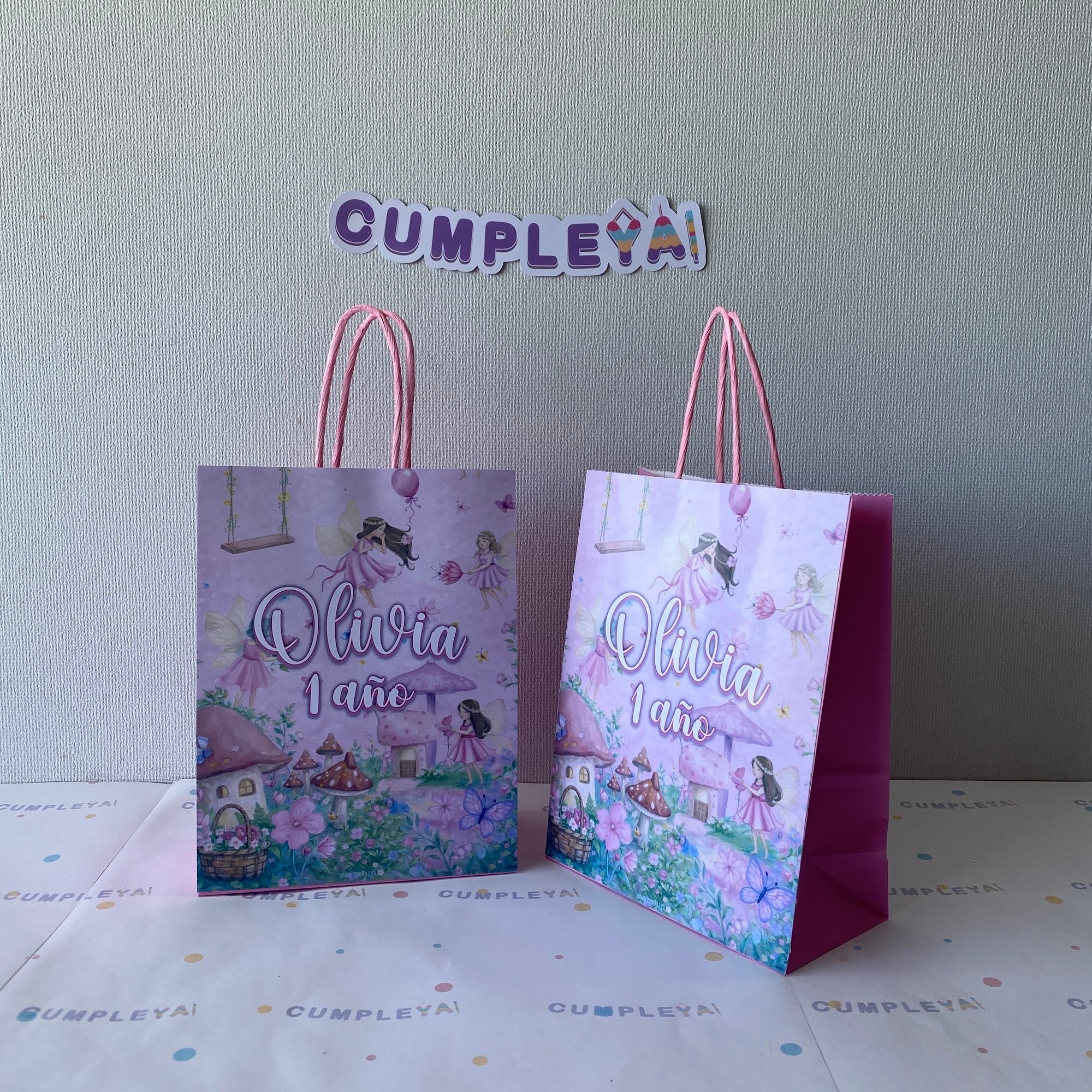 BOLSA SORPRESA 16 × 21 × 8 CM HADA ROSADO