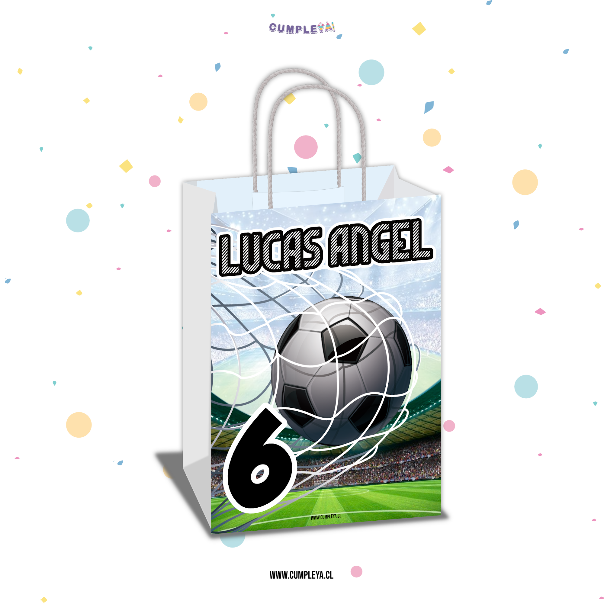 BOLSA SORPRESA 16 × 21 × 8 CM FUTBOL