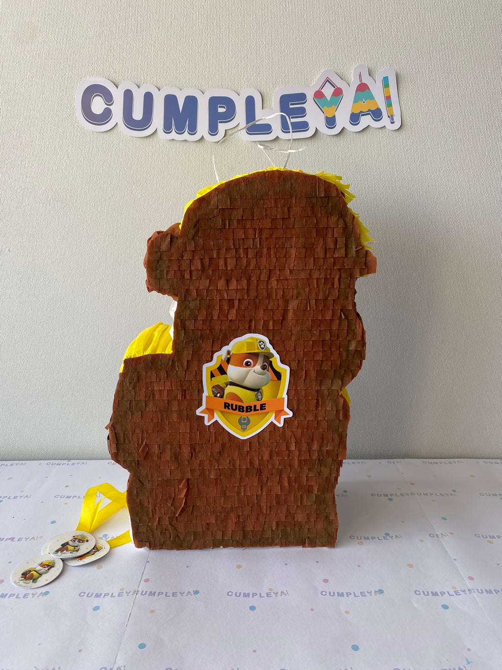 PIÑATA RUBBLE DE PAW PATROL 40CM PREMIUM