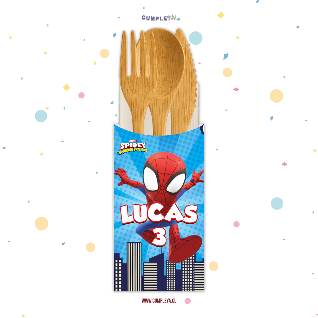 PORTA CUBIERTO SPIDEY 7X13CM TEMÁTICO