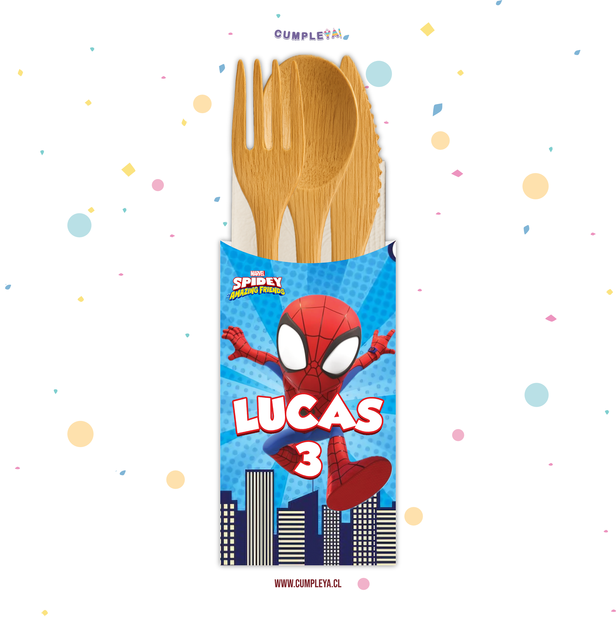 PORTA CUBIERTO SPIDEY 7X13CM TEMÁTICO