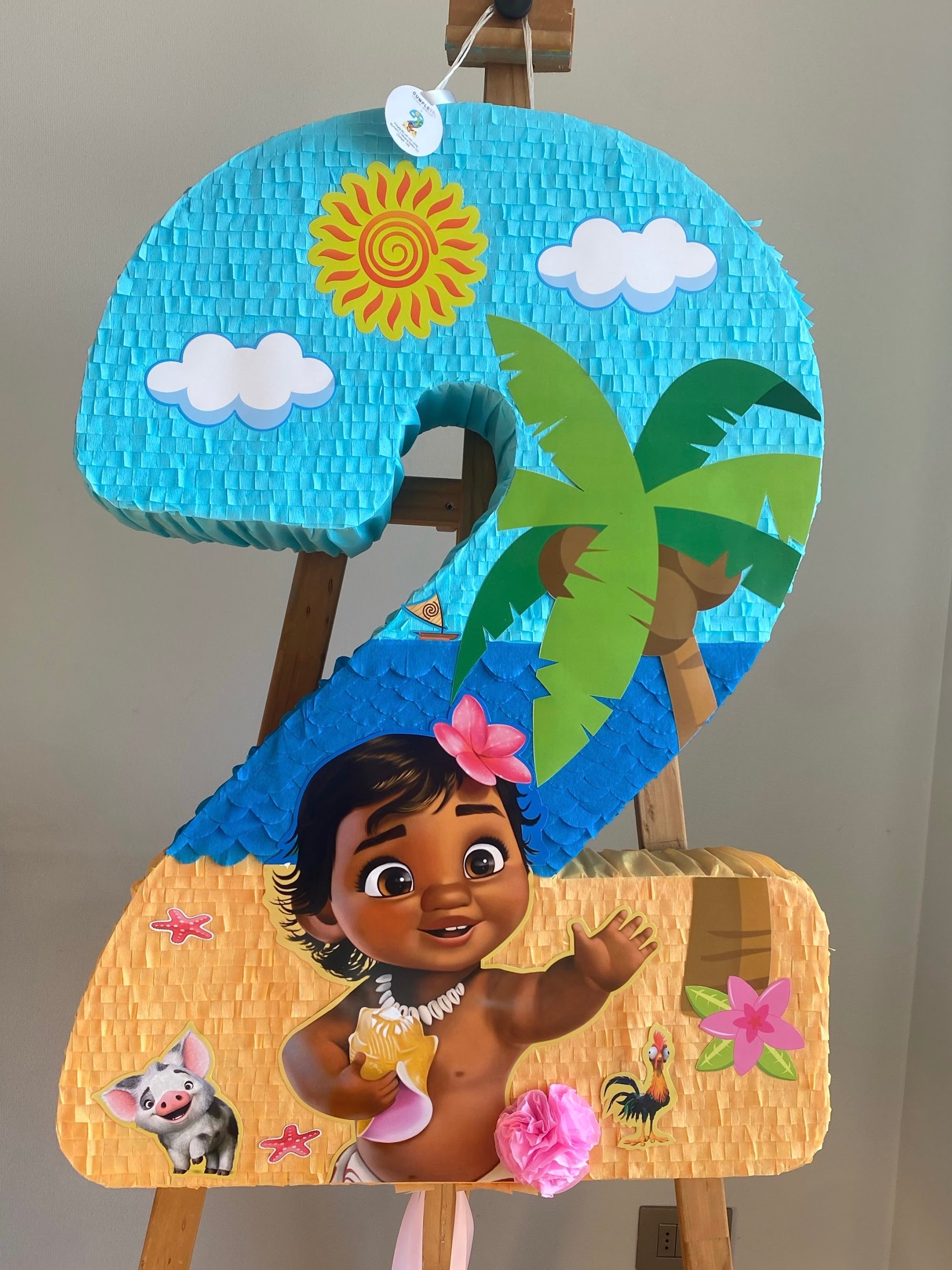 PIÑATA NUMERO 2 MOANA BEBE 60CM PREMIUM