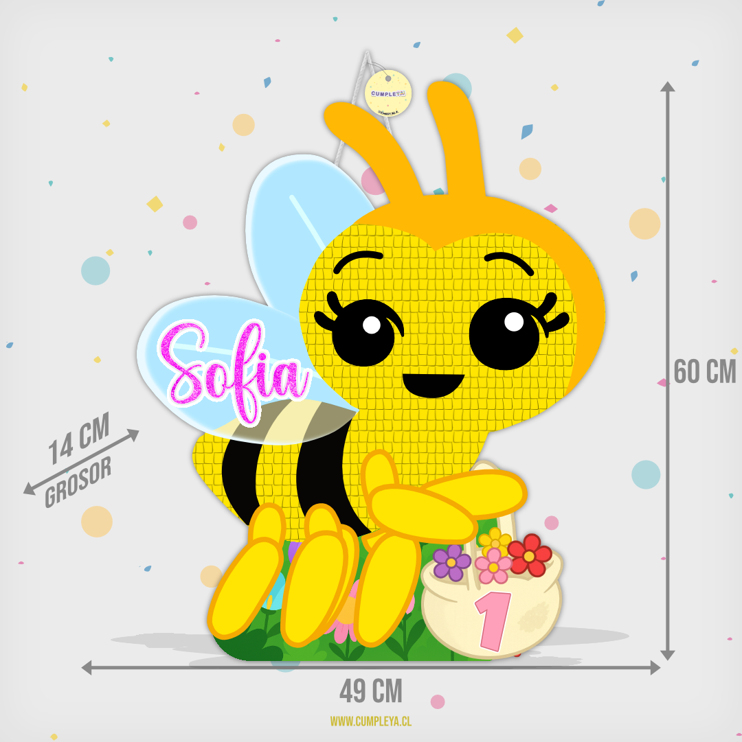 PIÑATA ABEJITA CHIQUITITA PLIM PLIM 60CM PREMIUM