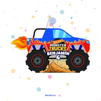 PIÑATA 60 CM MONSTER TRUCK AZUL