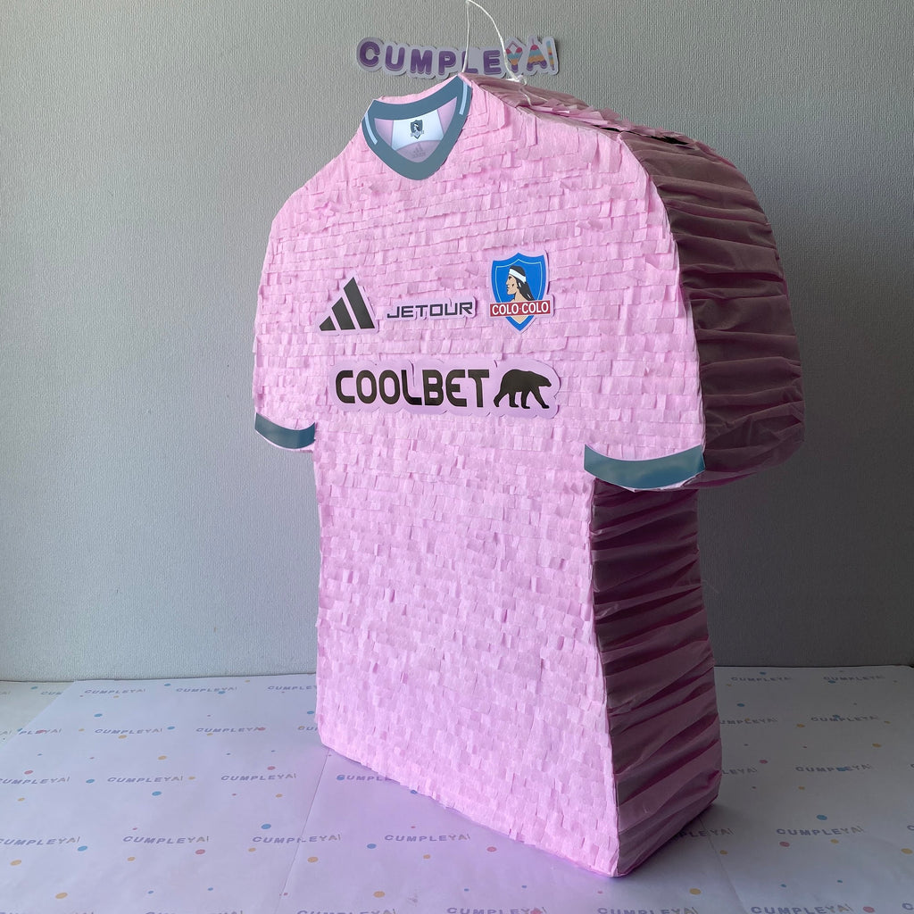 PIÑATA CAMISETA DE COLO COLO ROSADA 60CM PREMIUM