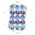 30 STICKER CIRCULARES 5 X 5 CM FROZEN