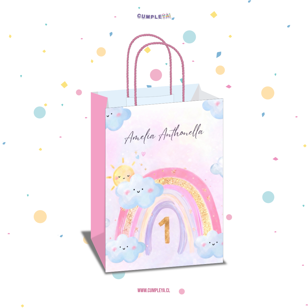 BOLSA SORPRESA 16 × 21 × 8 CM ARCOIRIS