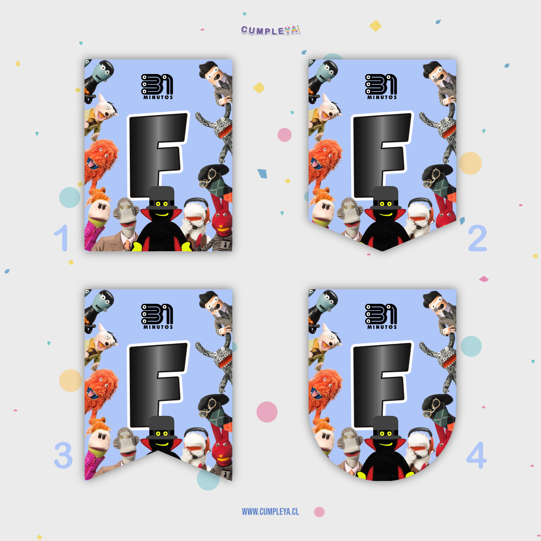 BANDERIN LEO DE CAMION FELIZ CUMPLEAÑOS 11X14CM 15U