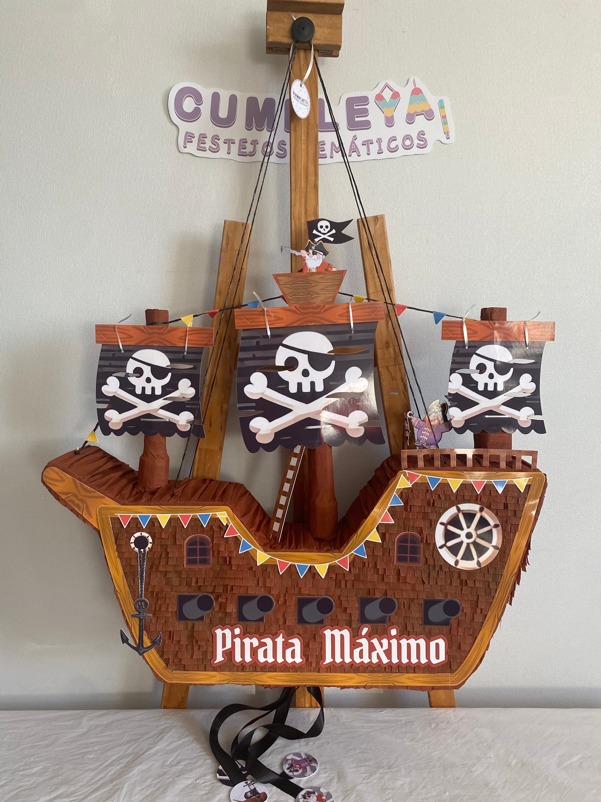 PIÑATA BARCO PIRATA 60CM PREMIUM