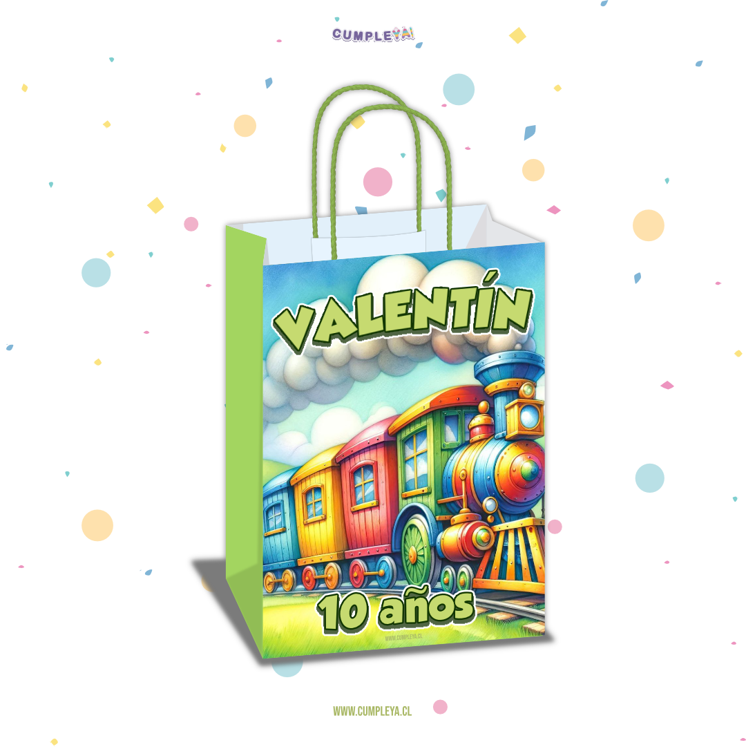 BOLSA SORPRESA 16 × 21 × 8 CM TREN