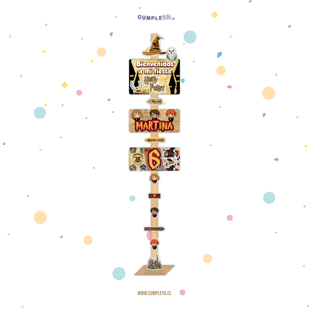 LETRERO HARRY POTTER DE BIENVENIDA 30X140CM TEMÁTICO