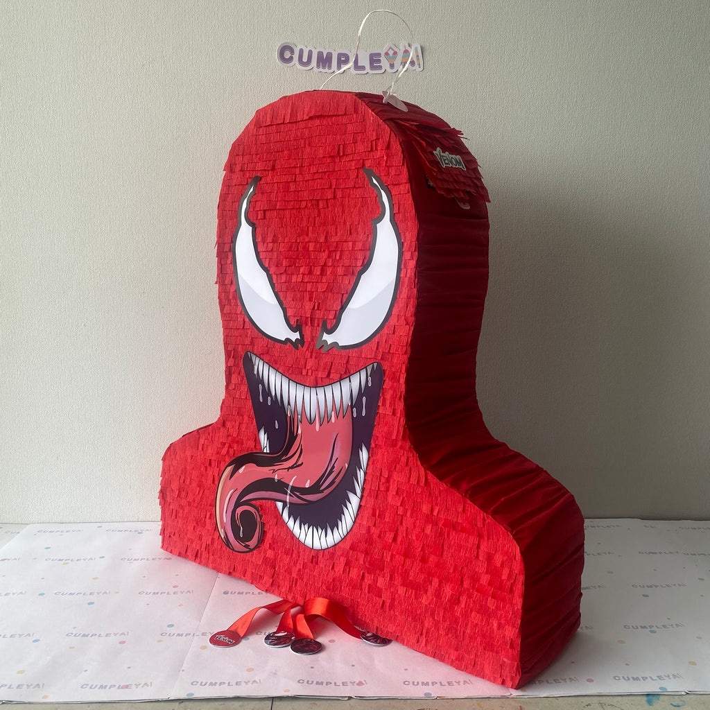 PIÑATA VENOM ROJO 60CM PREMIUM