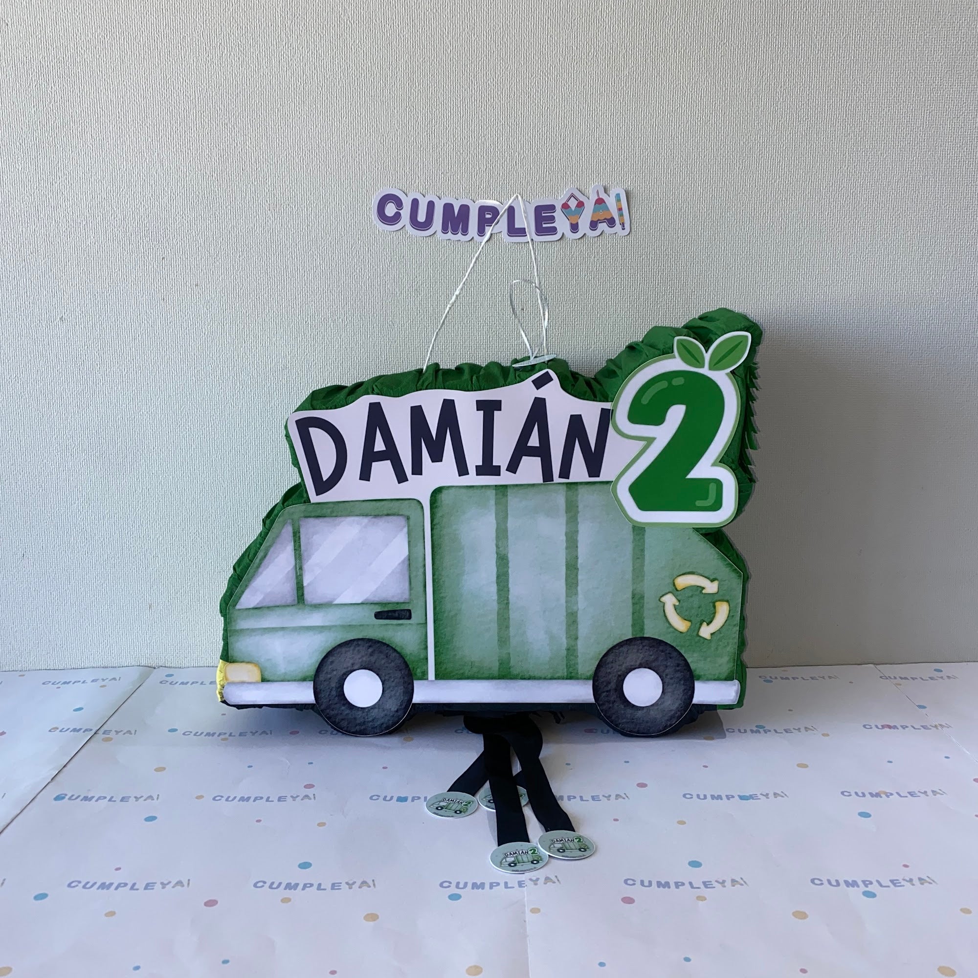 PIÑATA 40 CM CAMION DE BASURA