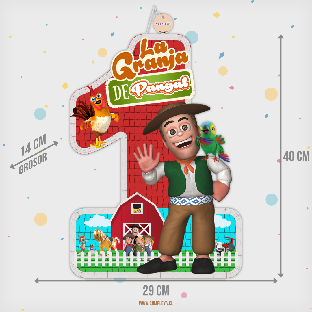 PIÑATA NUMERO 1 LA GRANJA DEL ZENON 40CM PREMIUM