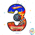 PIÑATA 40 CM HOT WHEELS NUMEROS 3