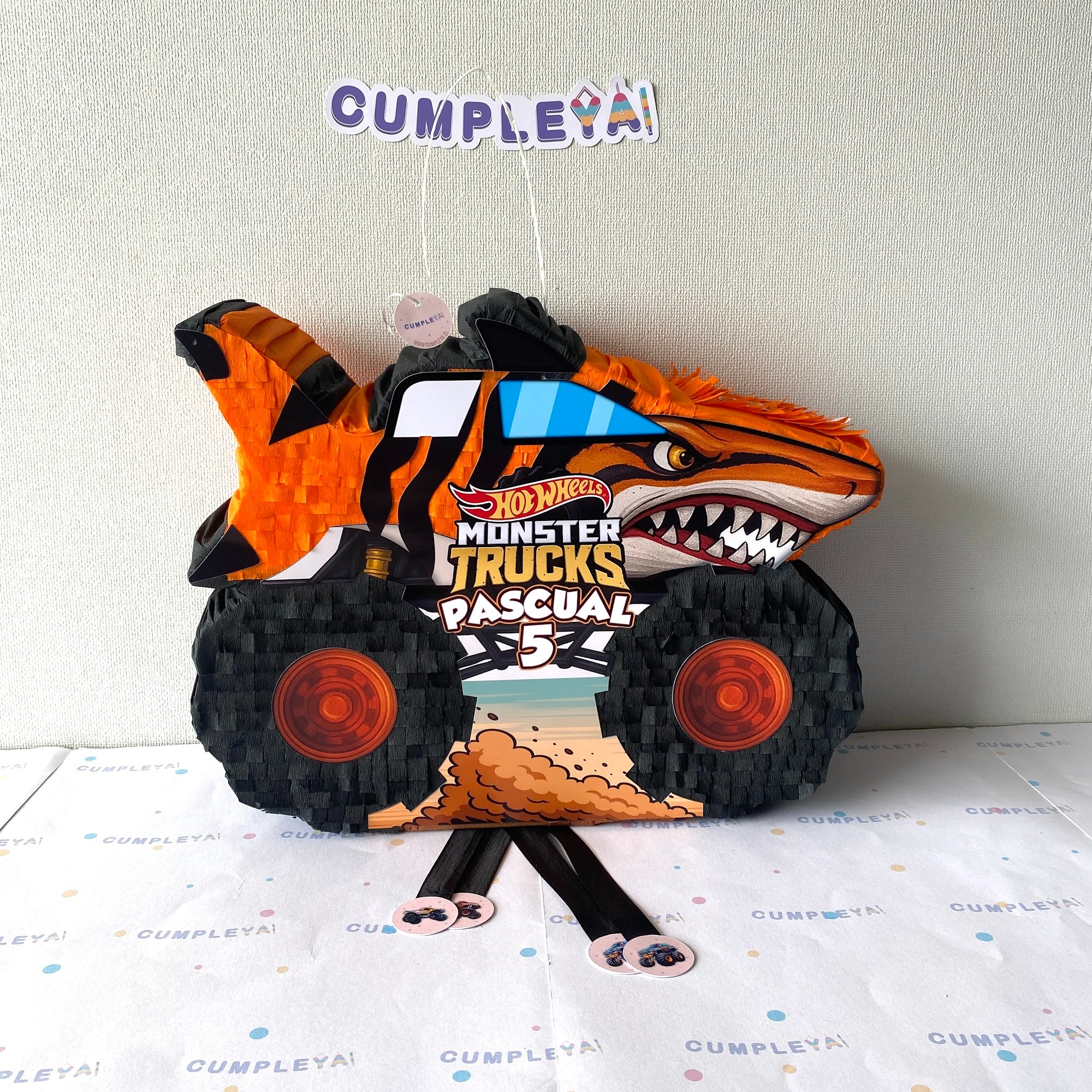 PIÑATA TIBURON MONSTER TRUCK 40CM PREMIUM