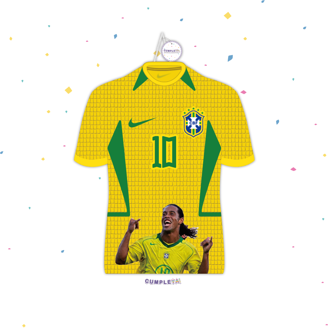 PIÑATA CAMISA BRASIL RONALDINHO 60CM PREMIUM
