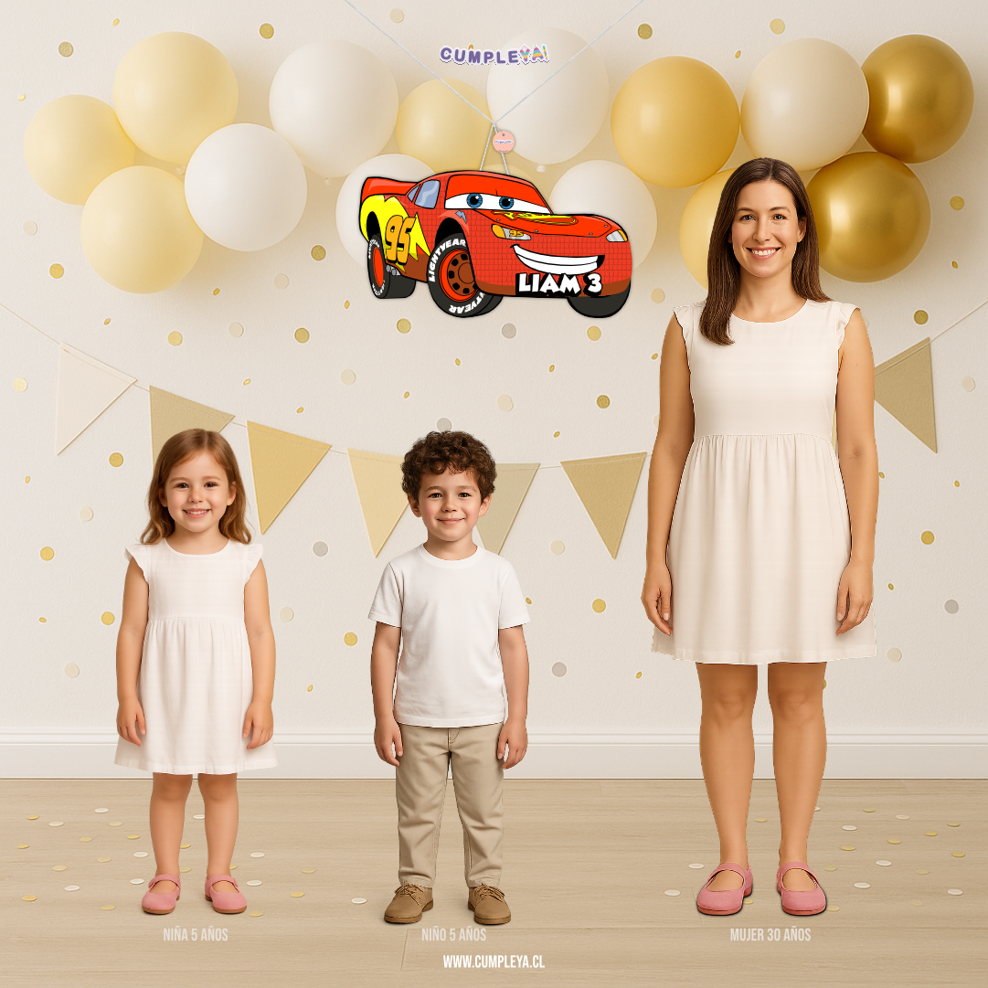 PIÑATA RAYO MCQUEEN 60CM PREMIUM