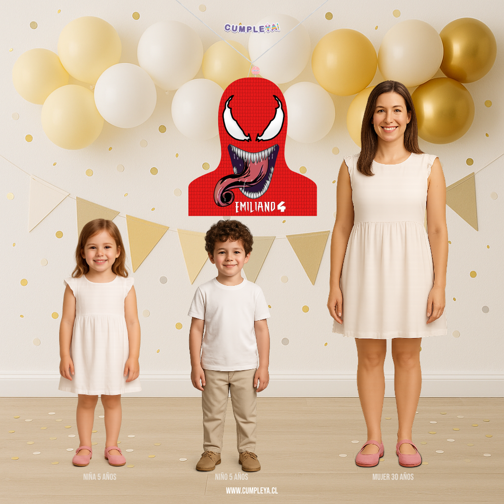 PIÑATA VENOM ROJO 60CM PREMIUM