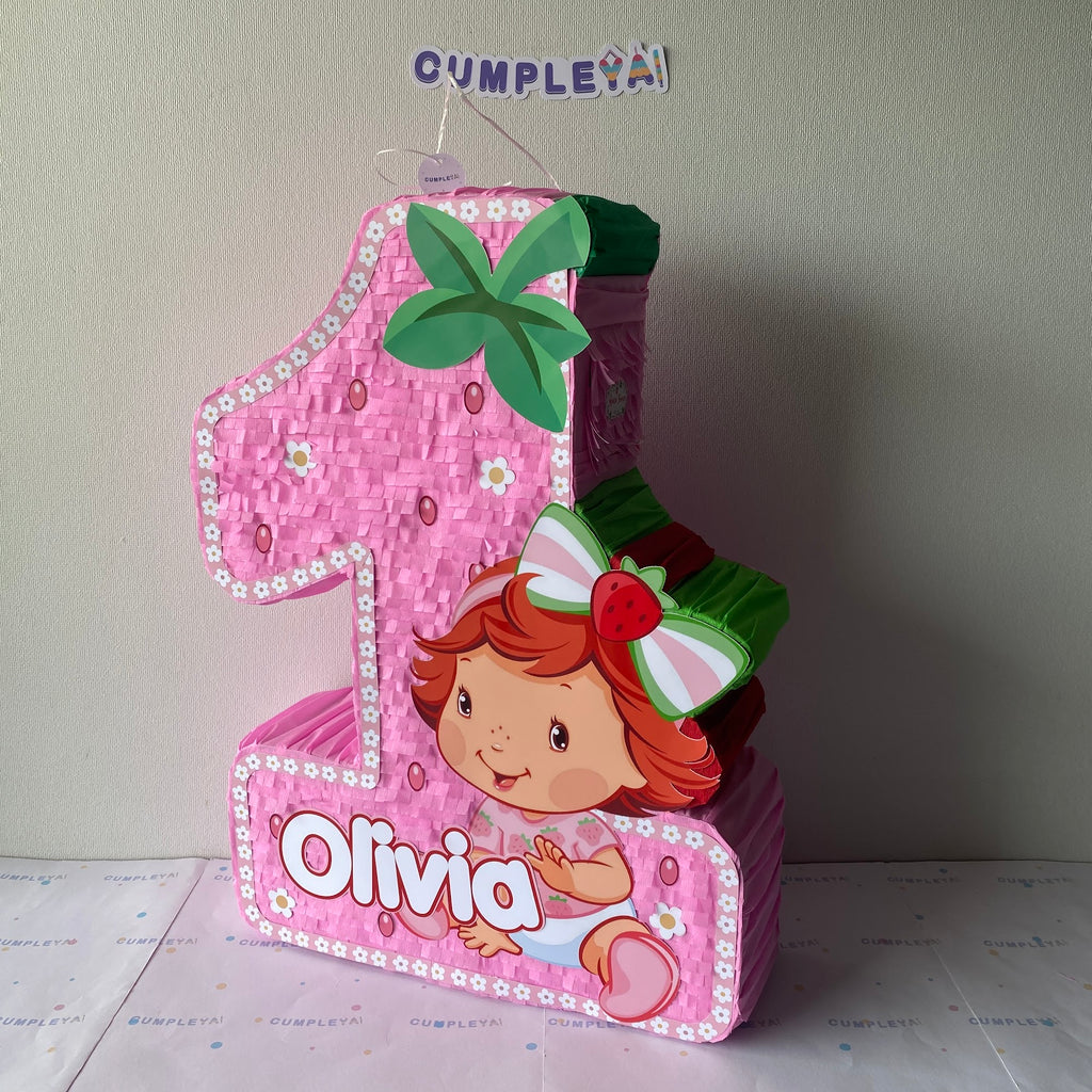 PIÑATA NUMERO 1 FRESITA BEBE 60CM PREMIUM