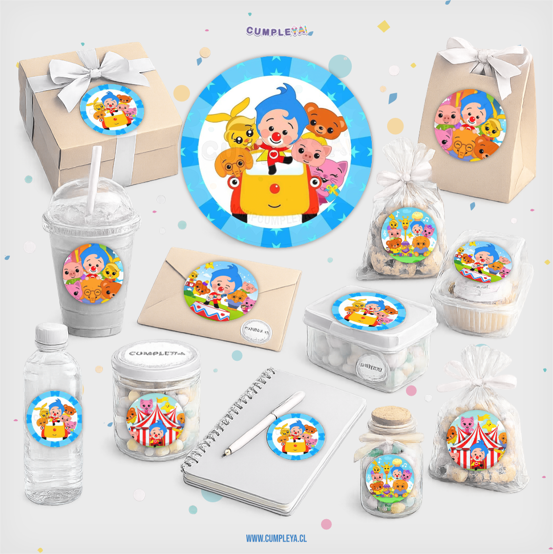 30 STICKER CIRCULARES 5 X 5 CM PLIM PLIM
