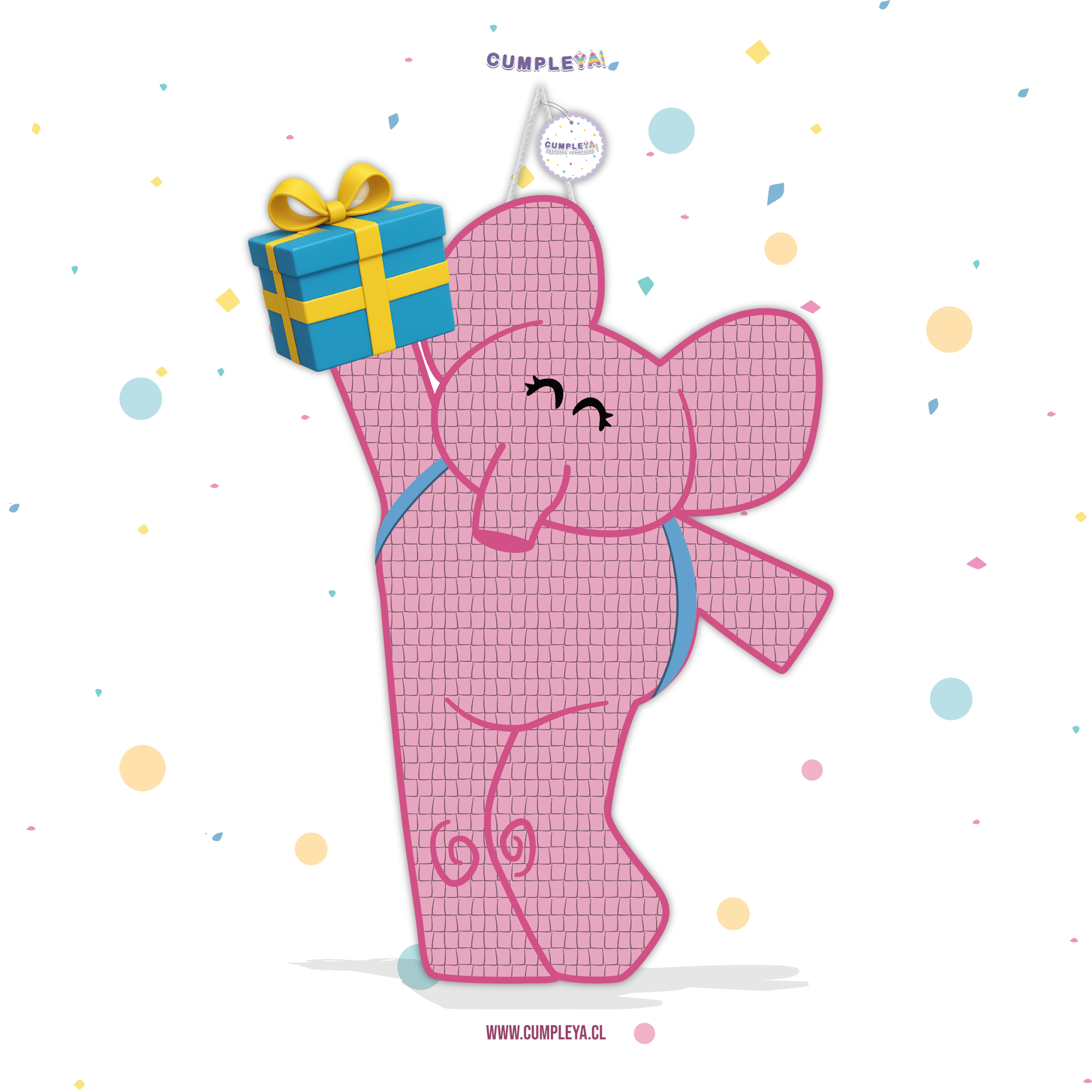 PIÑATA ELLI LA ELEFANTE 60CM PREMIUM