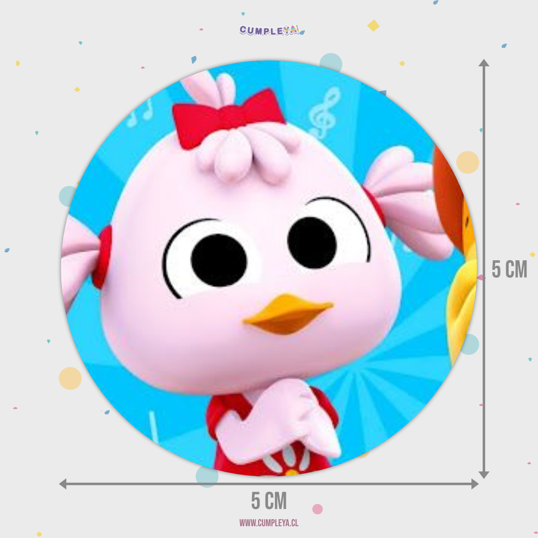 STICKER PATITA LULU CIRCULARES 5X5CM 30U