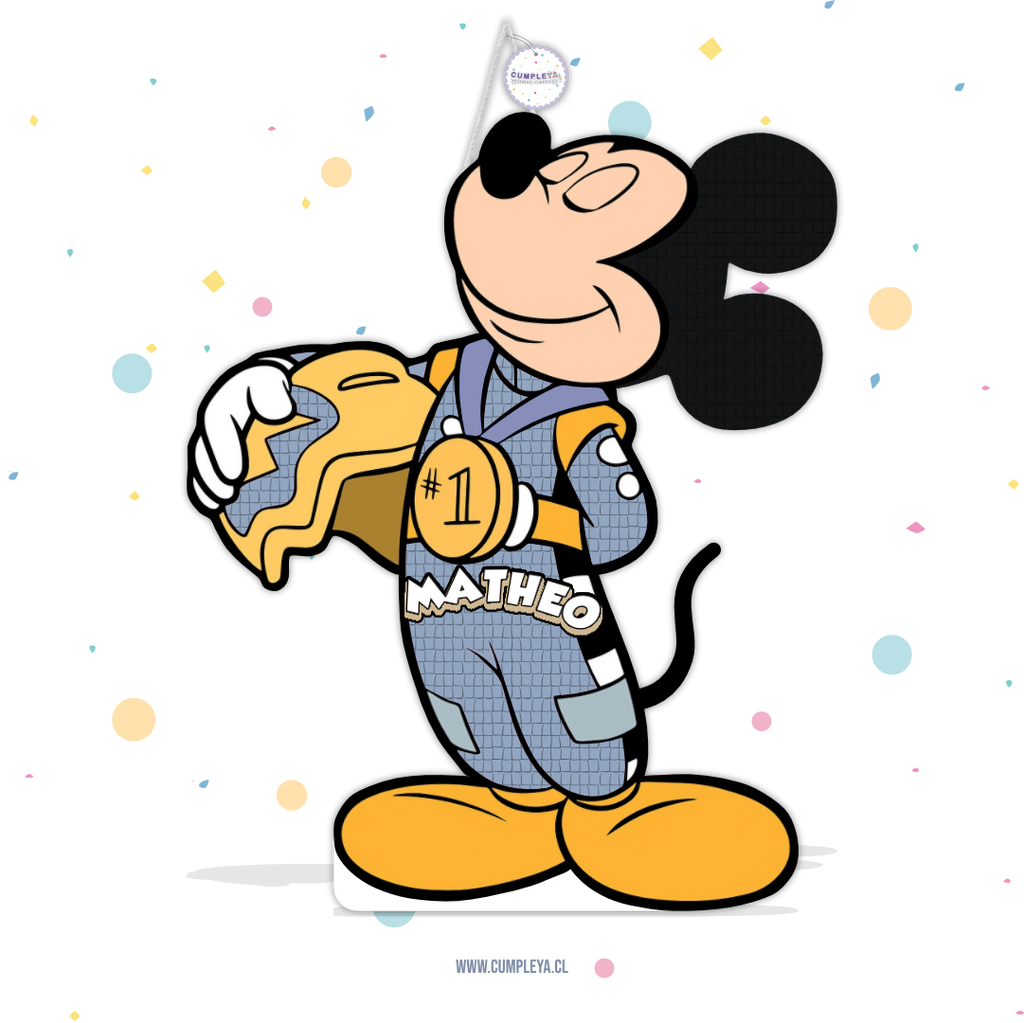 PIÑATA MICKEY MOUSE CARRERA 60CM PREMIUM