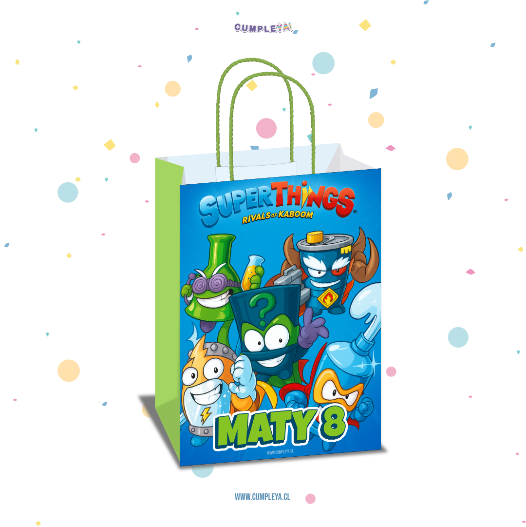 BOLSA SORPRESA 16 × 21 × 8 CM SUPERTHINGS