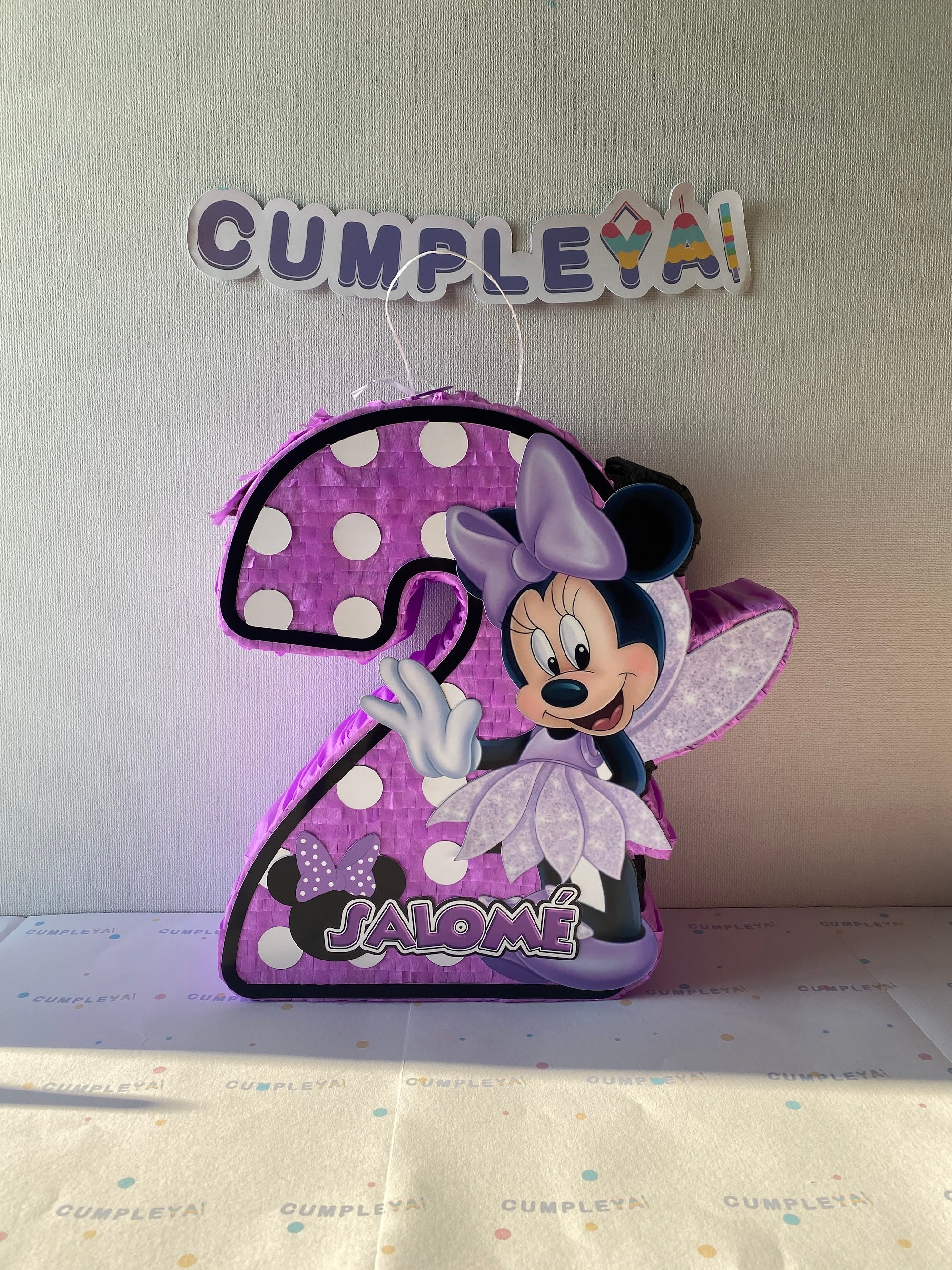 PIÑATA NUMERO 2 MINNIE HADA 40CM PREMIUM