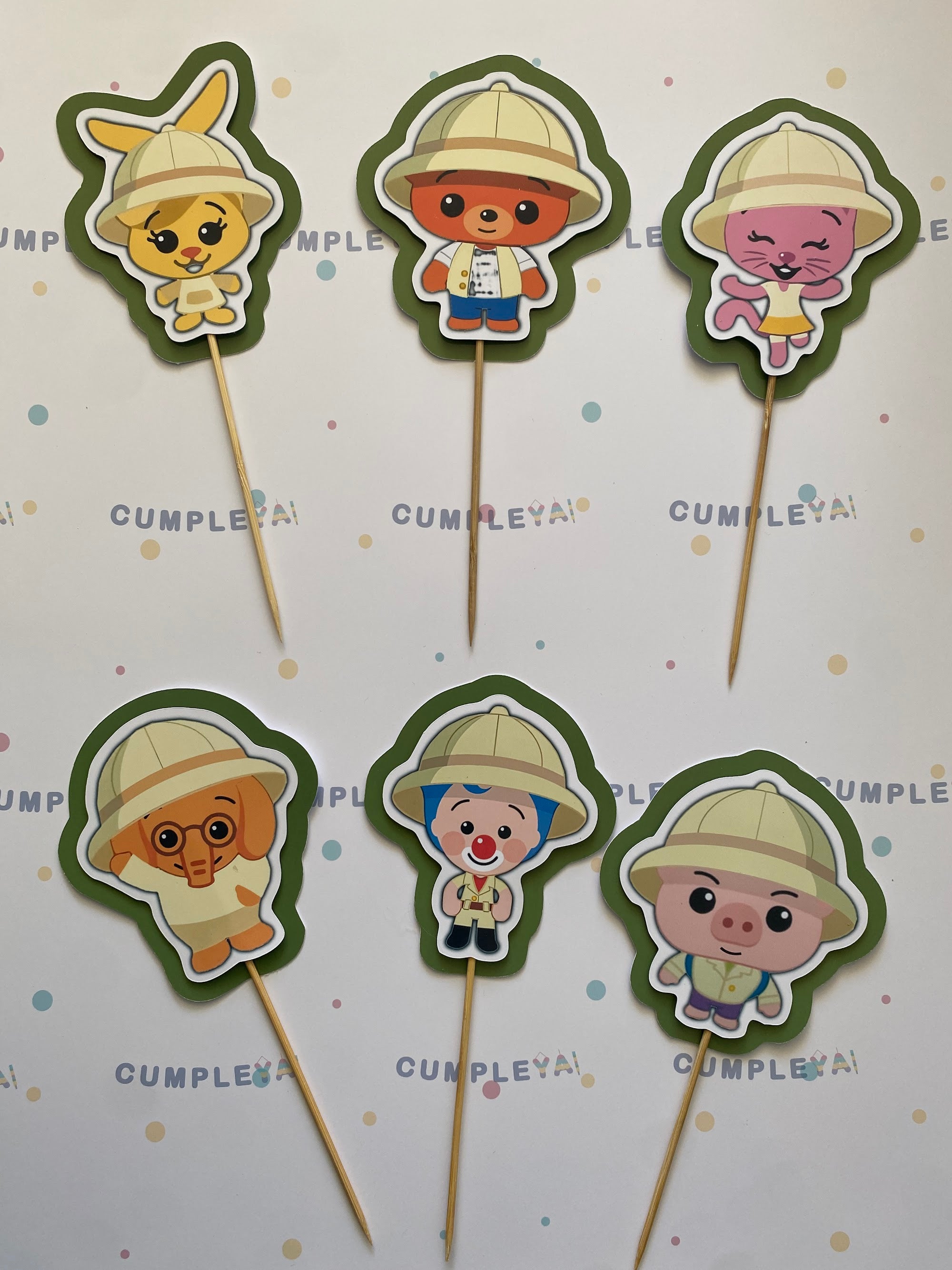 TOPPER PLIM PLIM SAFARI 8CM SET 6U