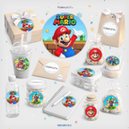 30 STICKER CIRCULARES 5 X 5 CM SUPER MARIO BROS