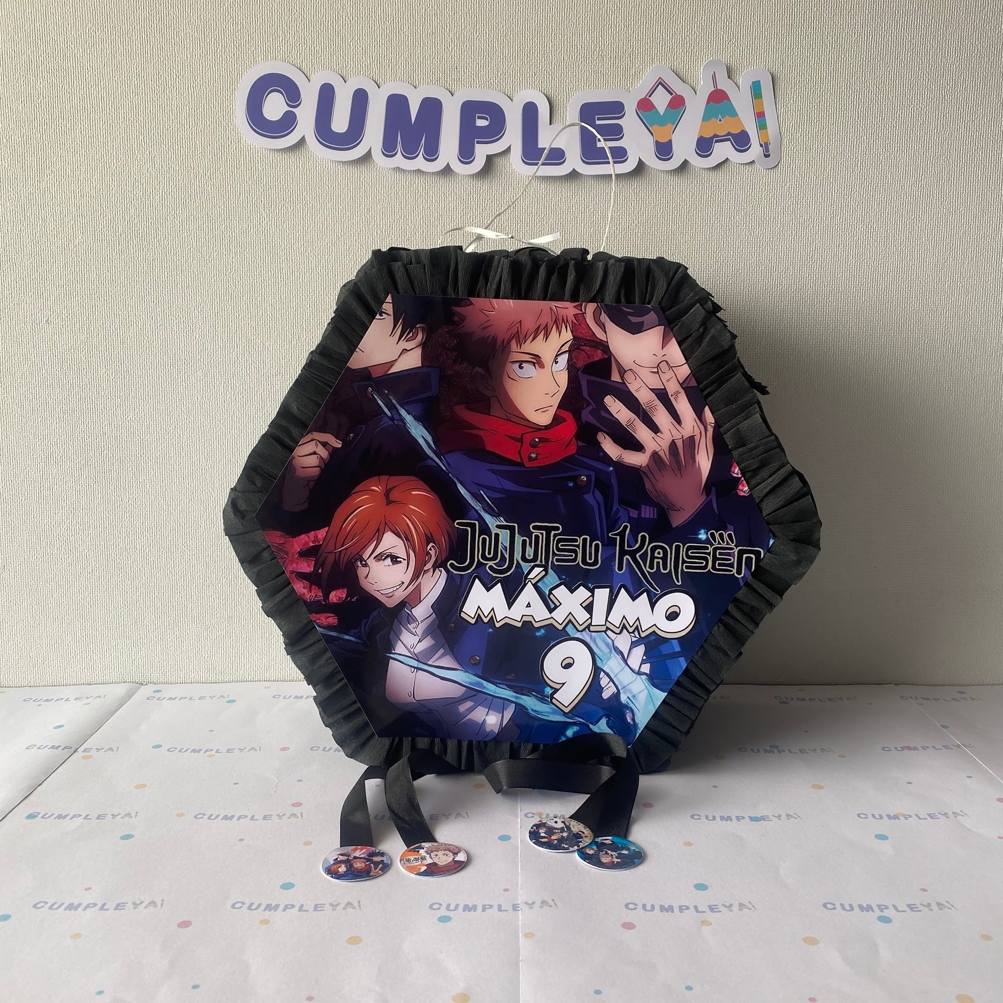 PIÑATA JUJUSTU KAISEN HEXAGONAL EXPRÉS 40CM