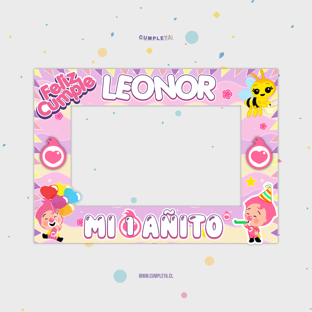 CUADRO SELFIE PLIM PLIM ROSADO 77X55CM