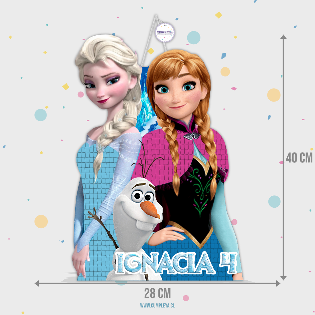 PIÑATA ELSA, ANA Y OLAF DE FROZEN 40CM PREMIUM