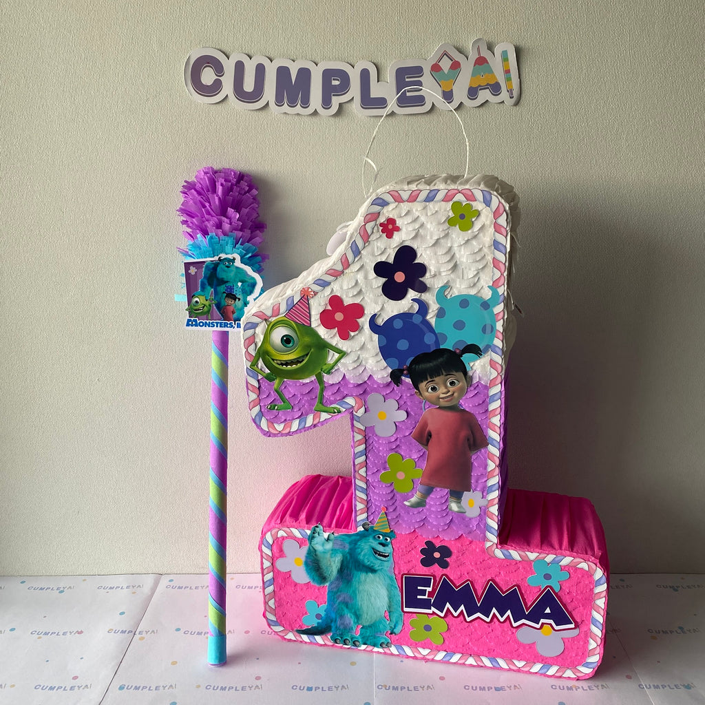 PIÑATA NUMERO 1 MONSTER INC 60CM PREMIUM