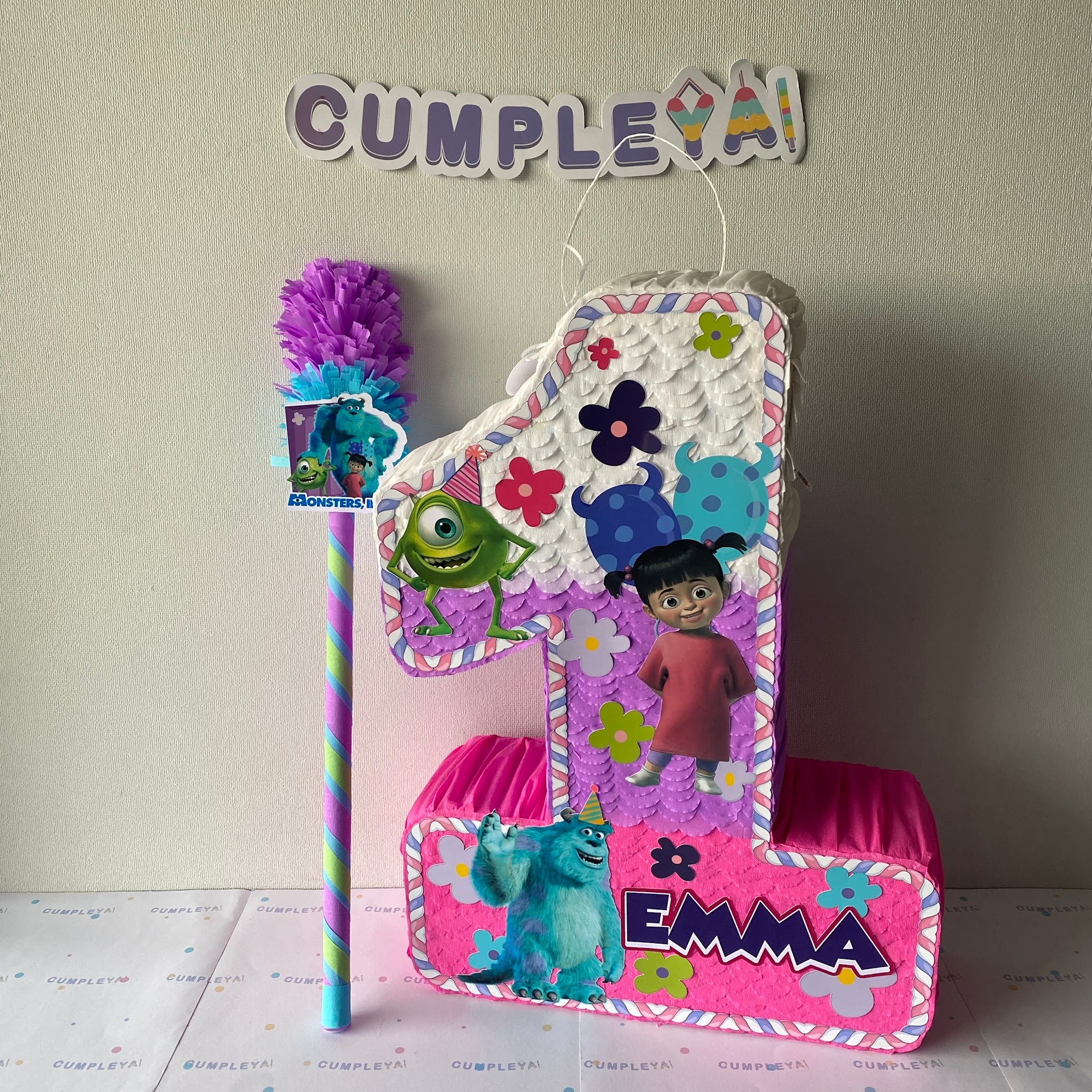 PIÑATA NUMERO 1 MONSTER INC 60CM PREMIUM