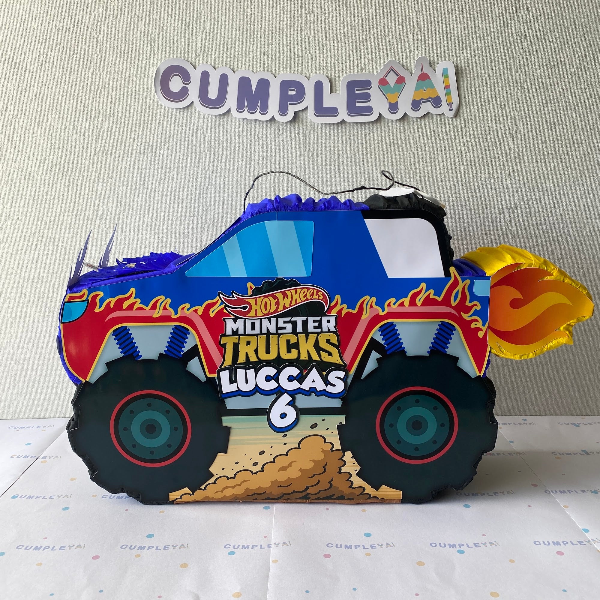 PIÑATA MONSTER TRUCK AZUL 60CM FIGURA EXPRÉS