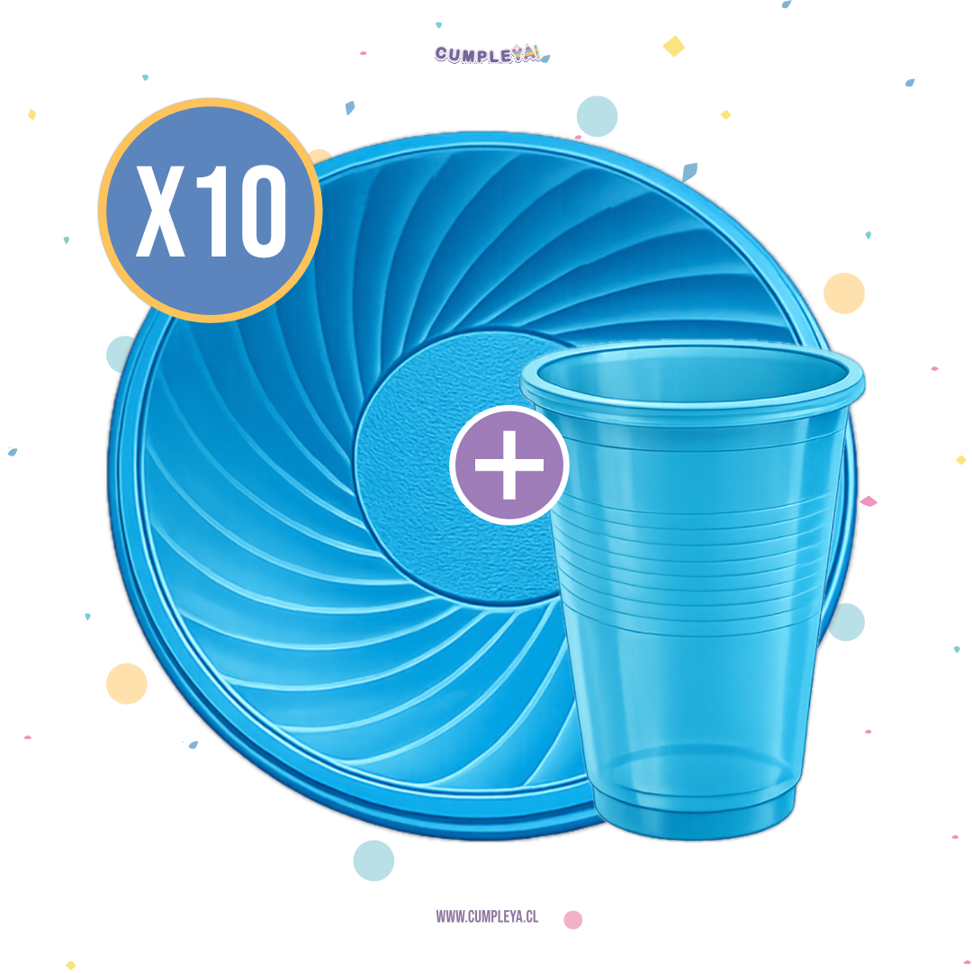 PLATO + VASO TEMÁTICA A ELECCIÓN