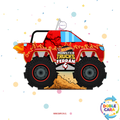 PIÑATA 60 CM MONSTER TRUCK ROJO