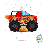 PIÑATA 60 CM MONSTER TRUCK ROJO