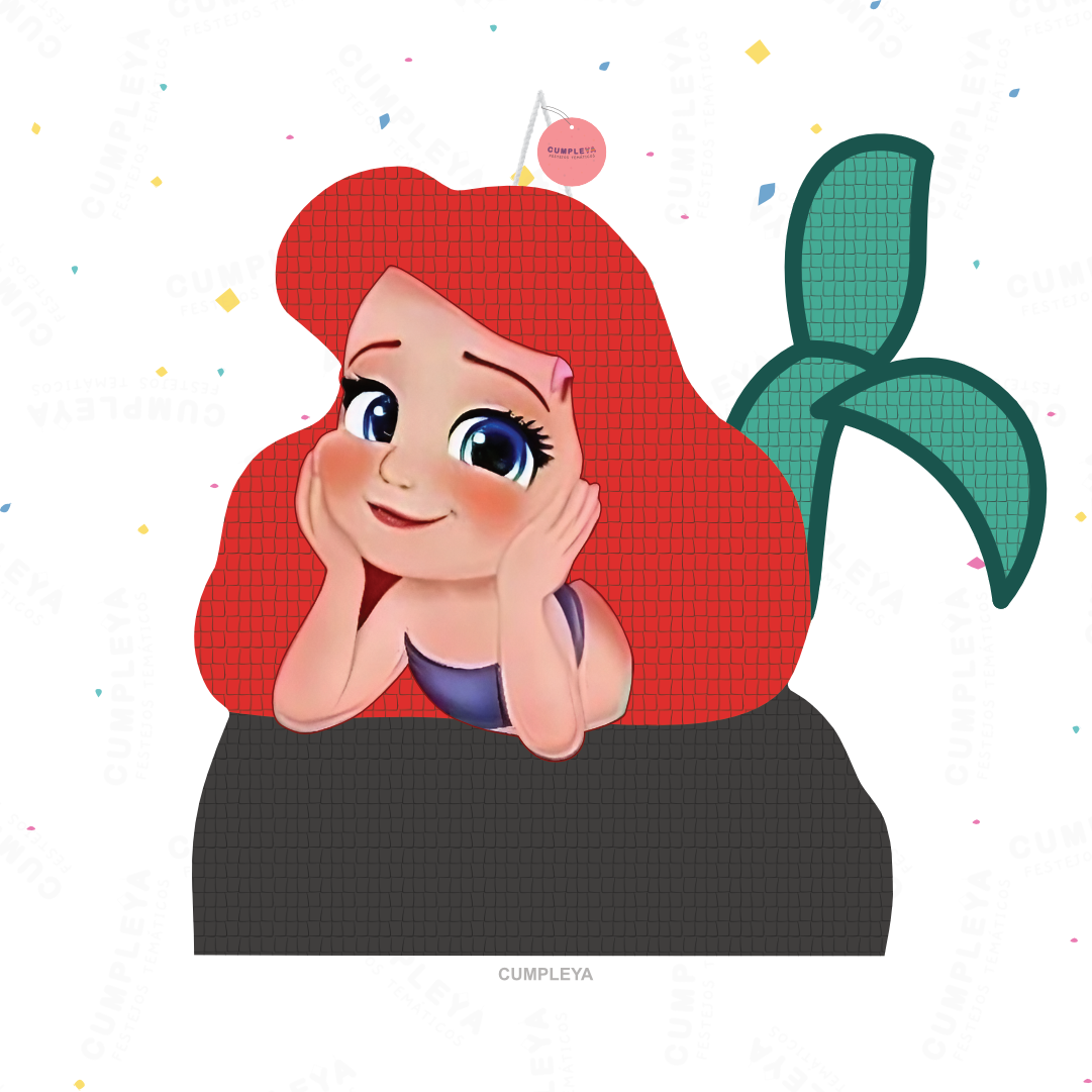 PIÑATA ARIEL NIÑA 60CM PREMIUM