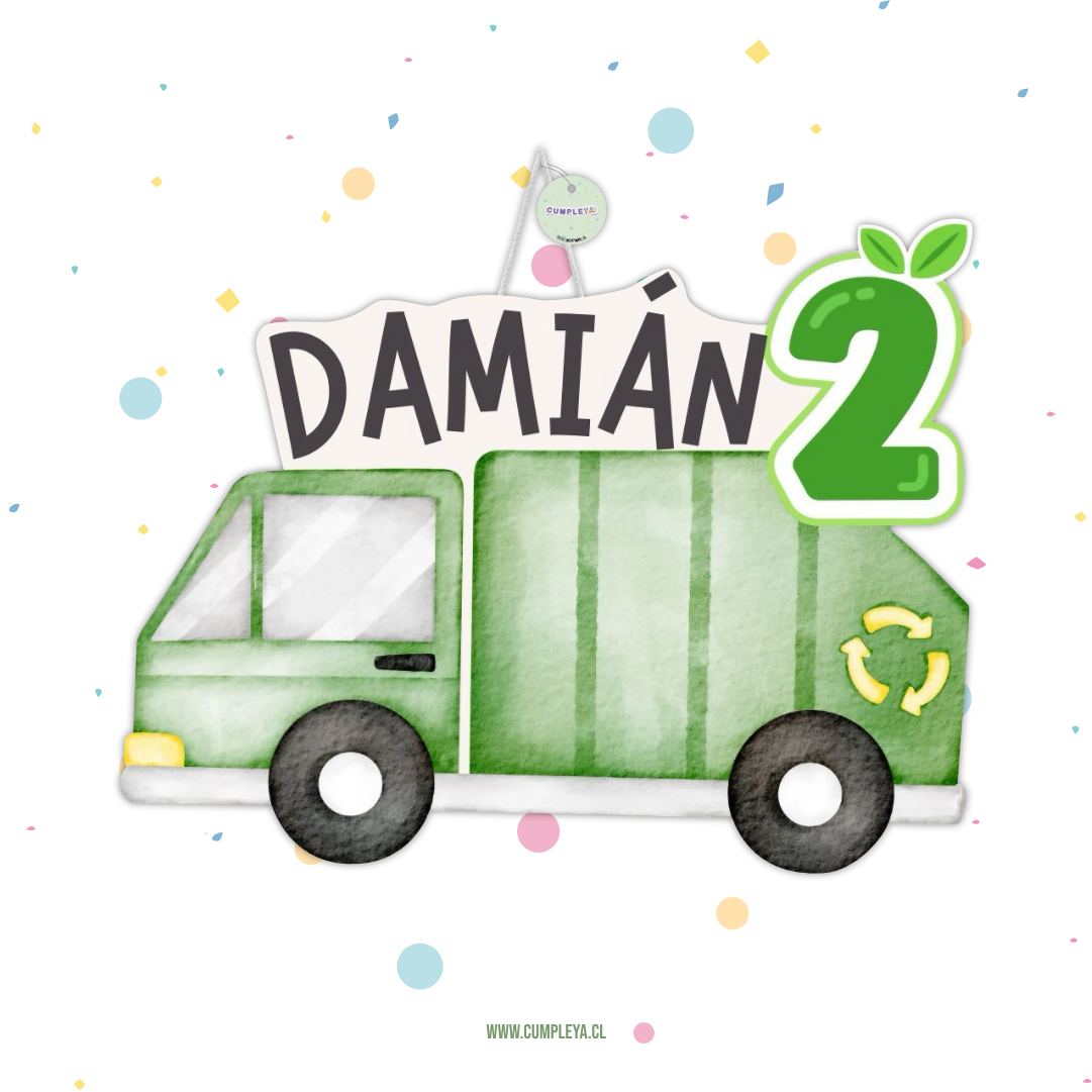 PIÑATA 40 CM CAMION DE BASURA