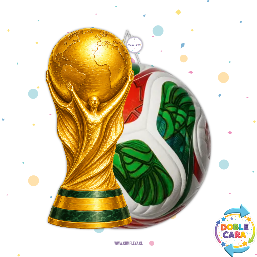 PIÑATA 60 CM COPA DEL MUNDO Y BALON 2026